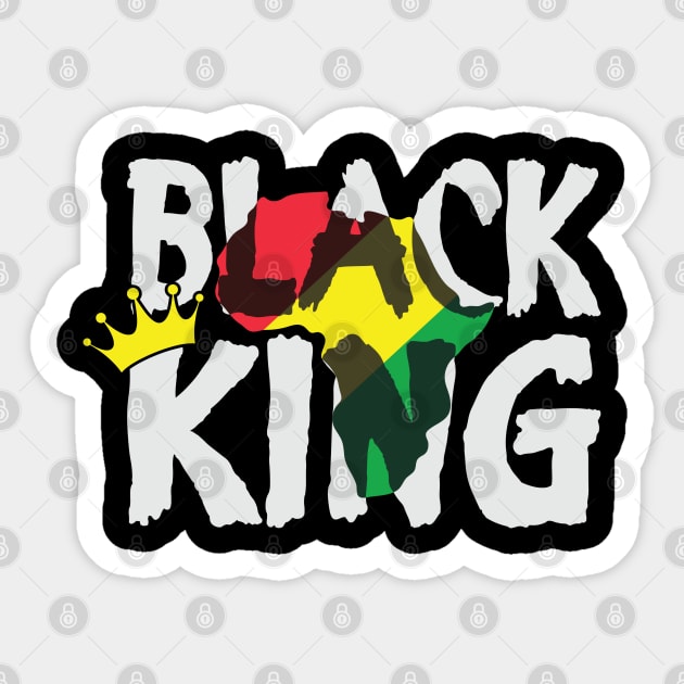 Black King, Black History Month, Black Lives Matter, African American History Sticker by UrbanLifeApparel